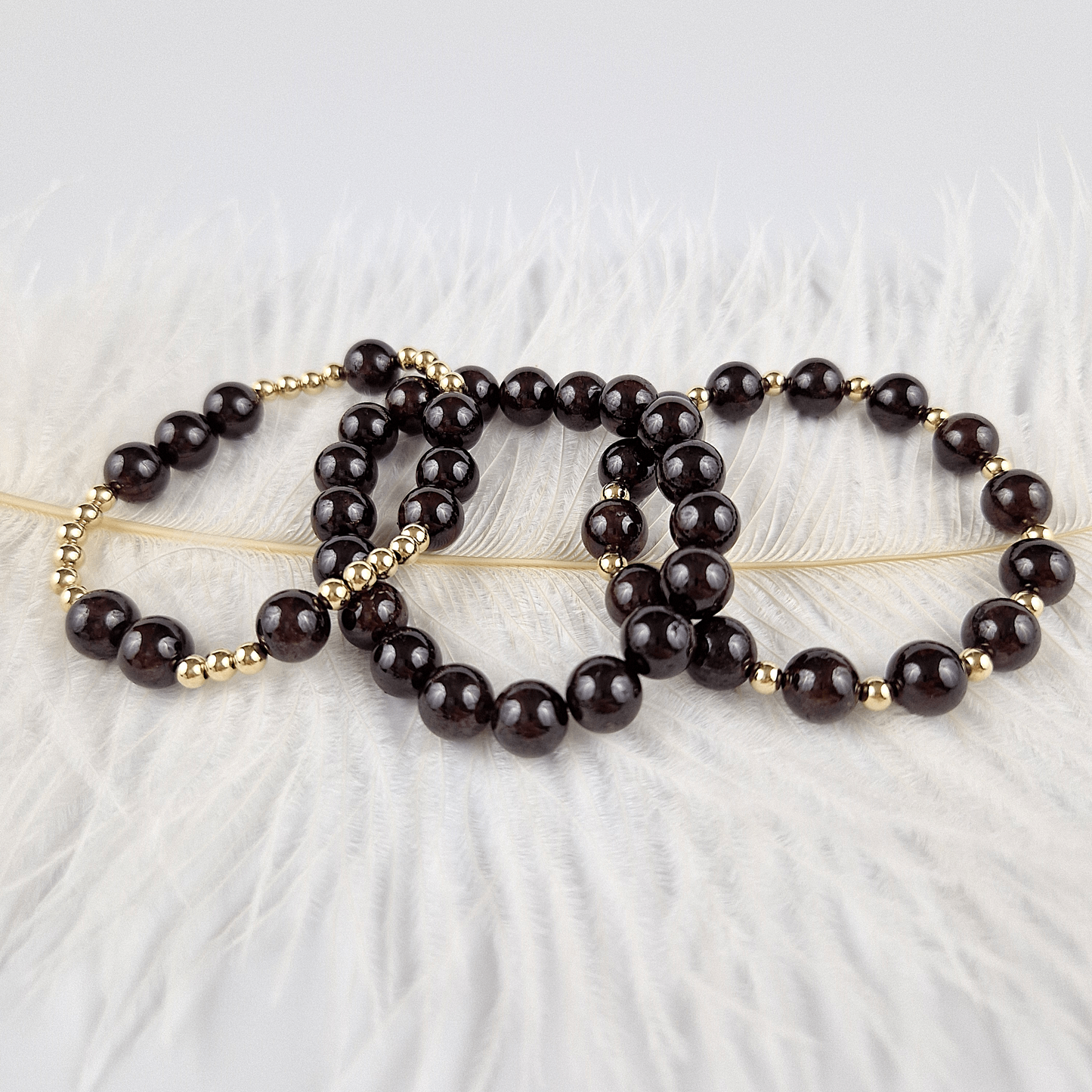 Röd Granat Armband