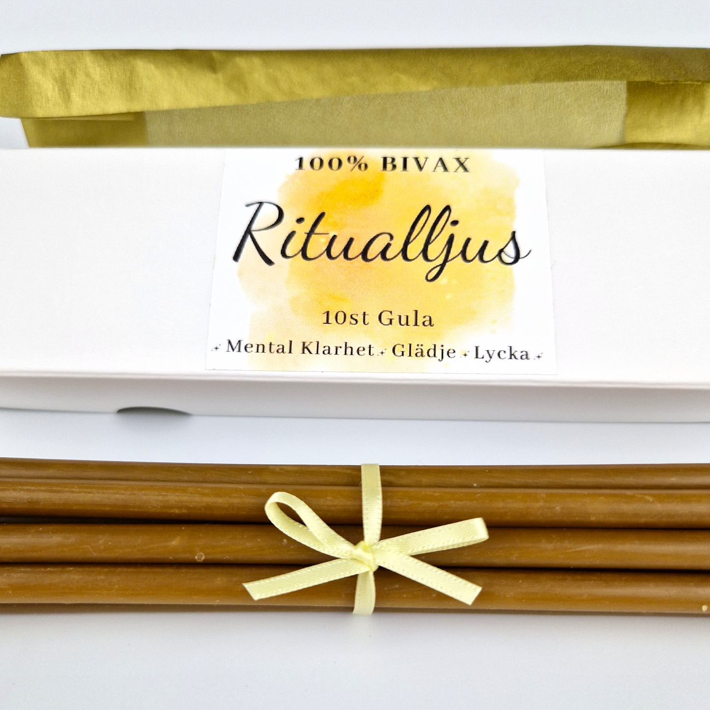 Ritualljus Gula 10-pack