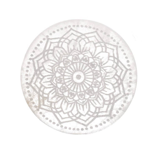 Selenitplatta Mandala