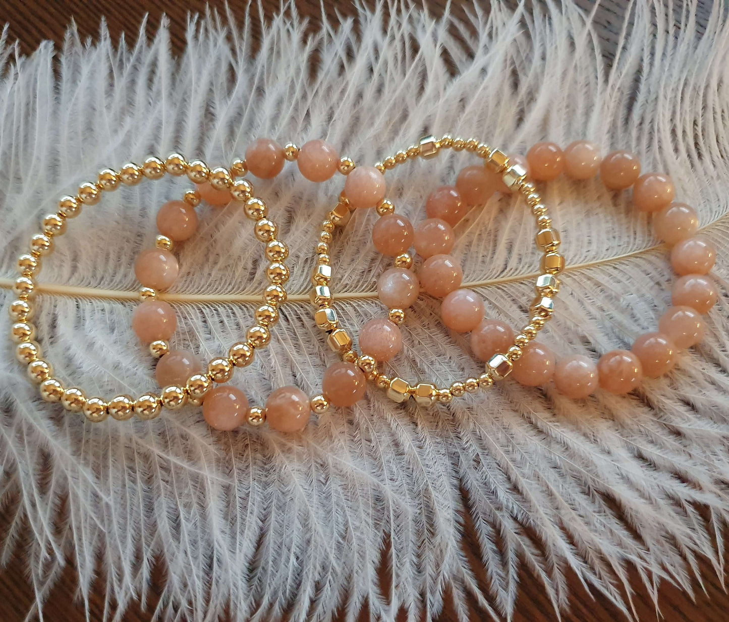 Månsten Persiko Armband