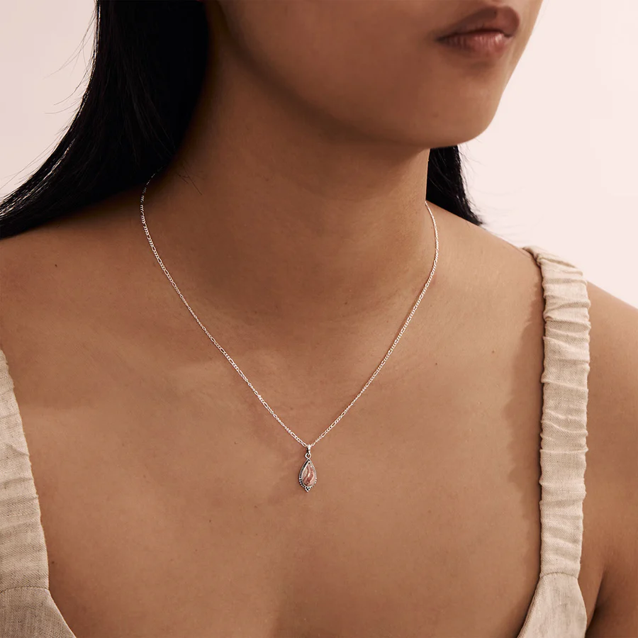 Glädjetår Rodokrosit Halsband
