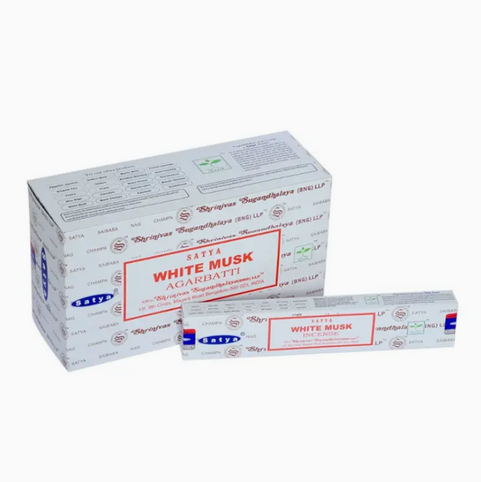 Satya White Musk Rökelse – 15g