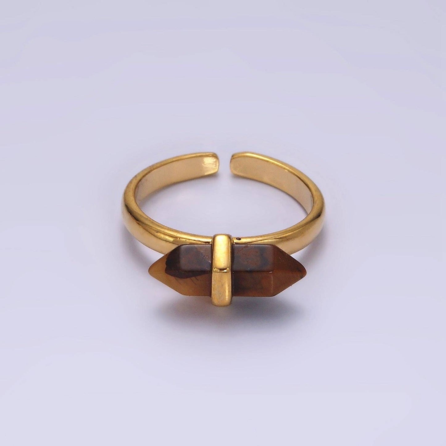 Channeling Point Ring - Ljus Ametist