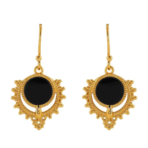 Periyar Onyx Örhängen Guld