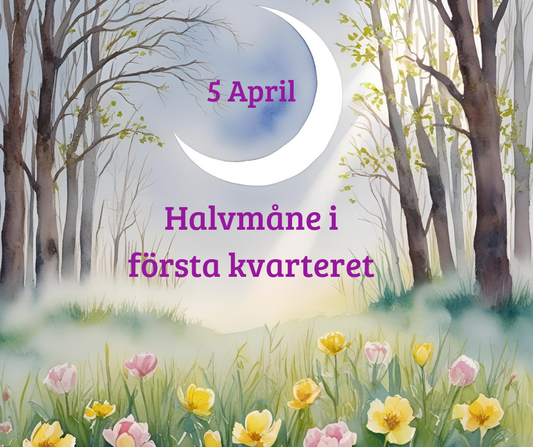 Halvmåne i Första Kvarteret den 5 april i Kräftans tecken – Energier för Personlig Utveckling och Andligt Arbete
