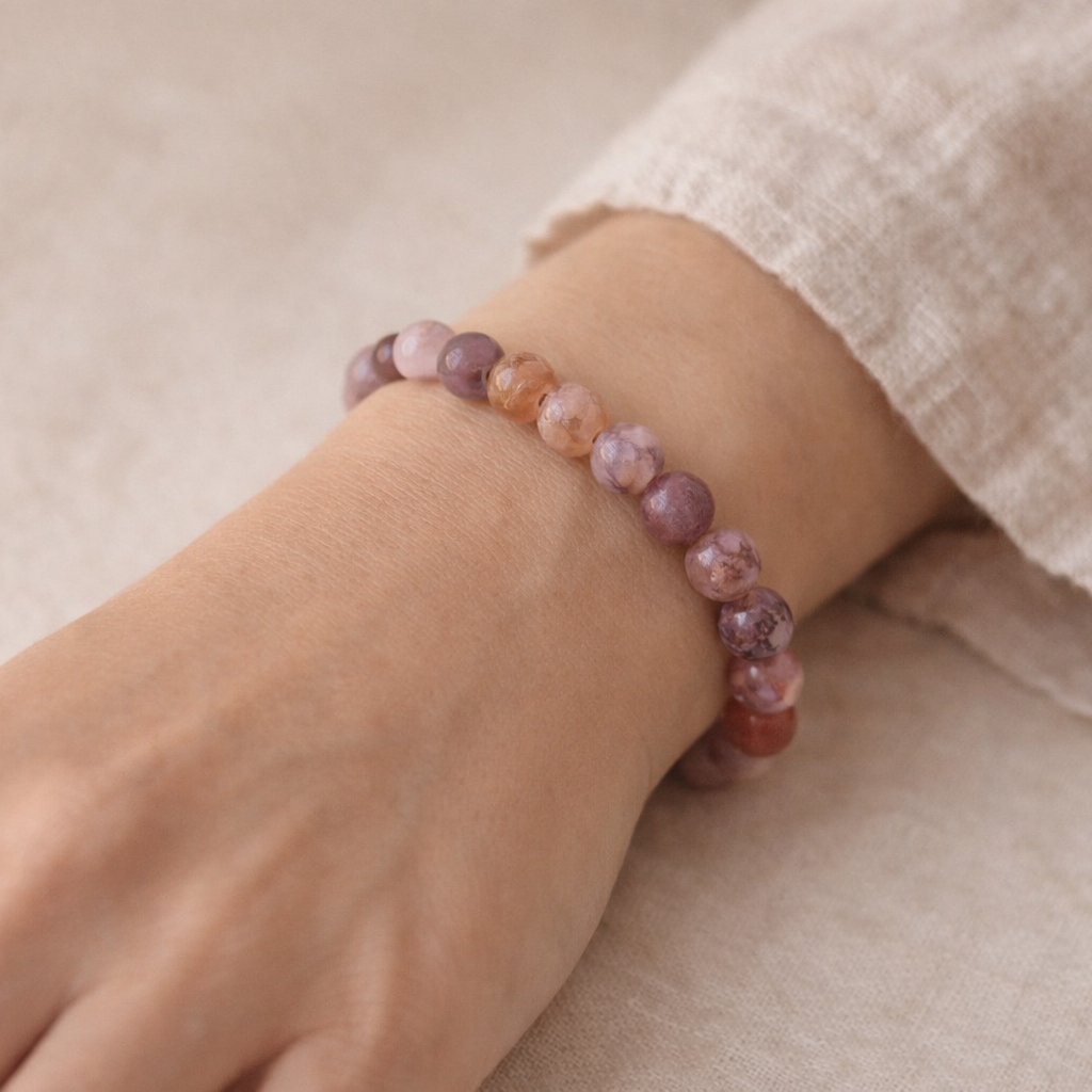 Flower Lepidolit Armband