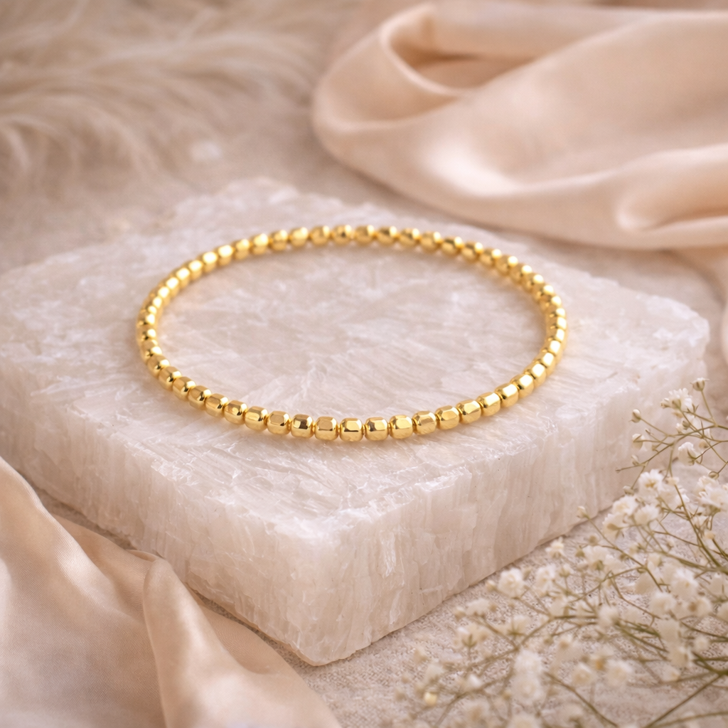Guld Faceterad Mini Armband