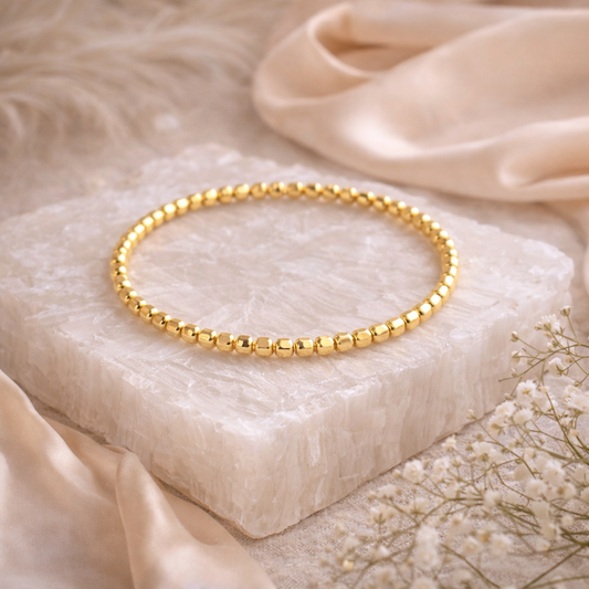 Guld Faceterad Mini Armband