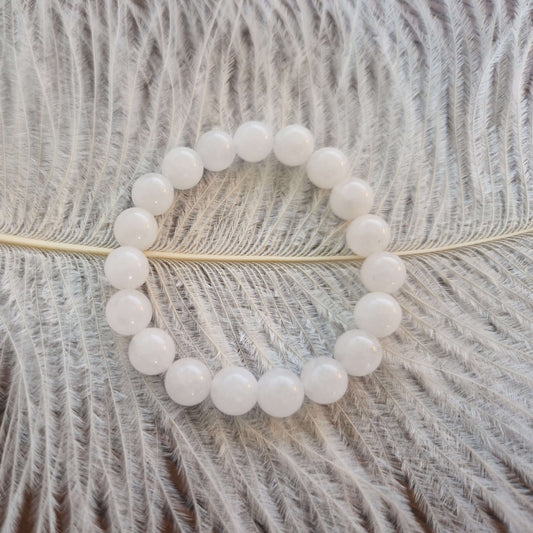 Vit Jade Armband