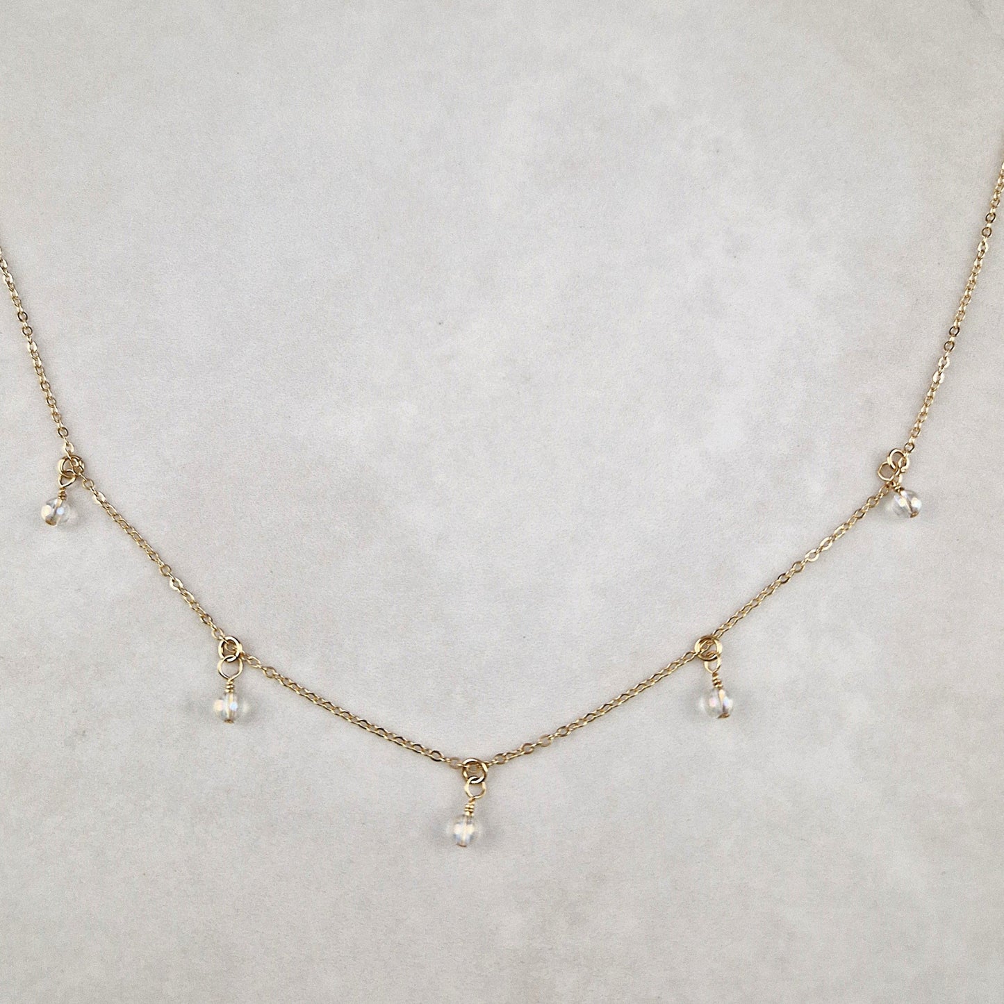 Halsband Boho Hängande Kristall Angel Aura