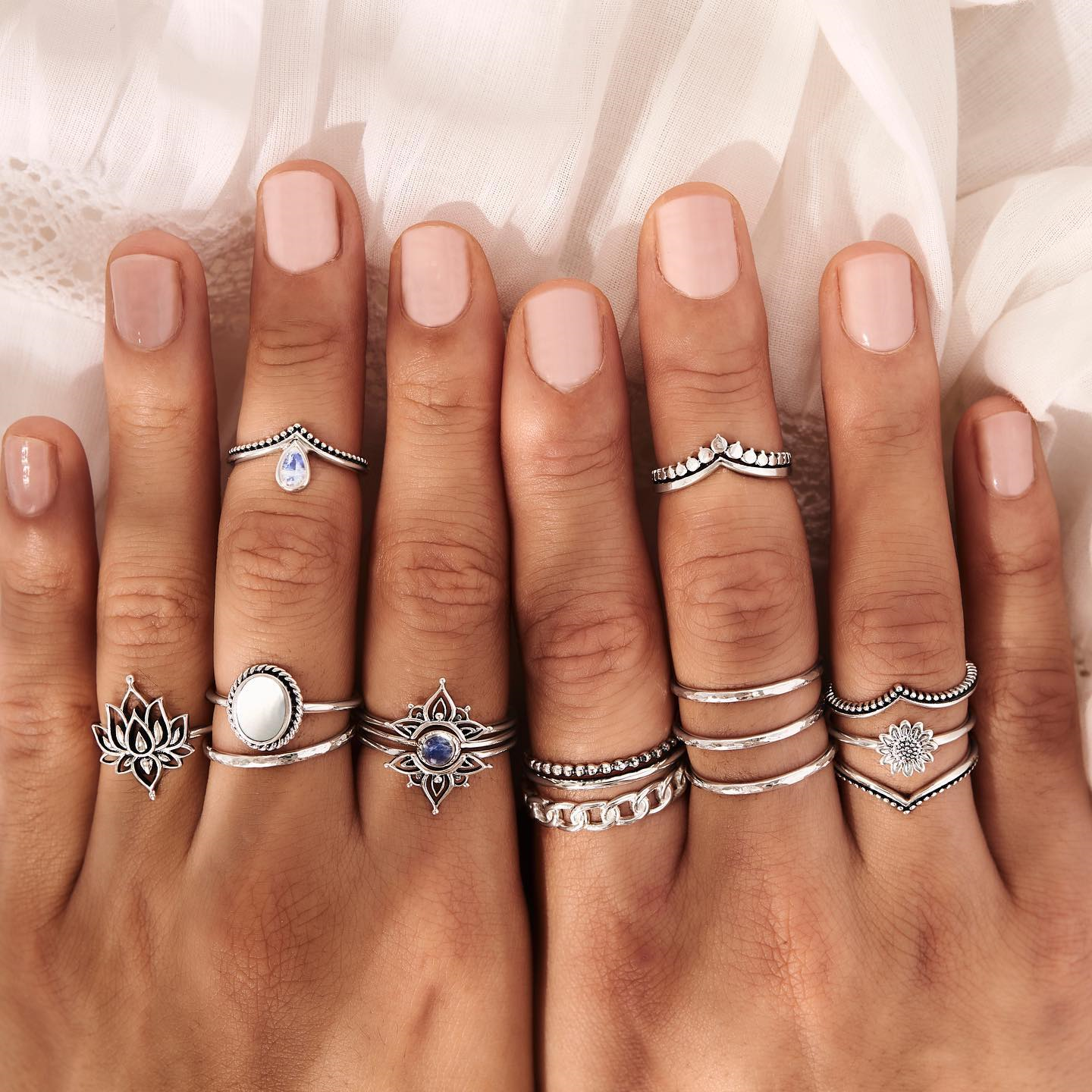 Vandringslust Månsten Ring Set
