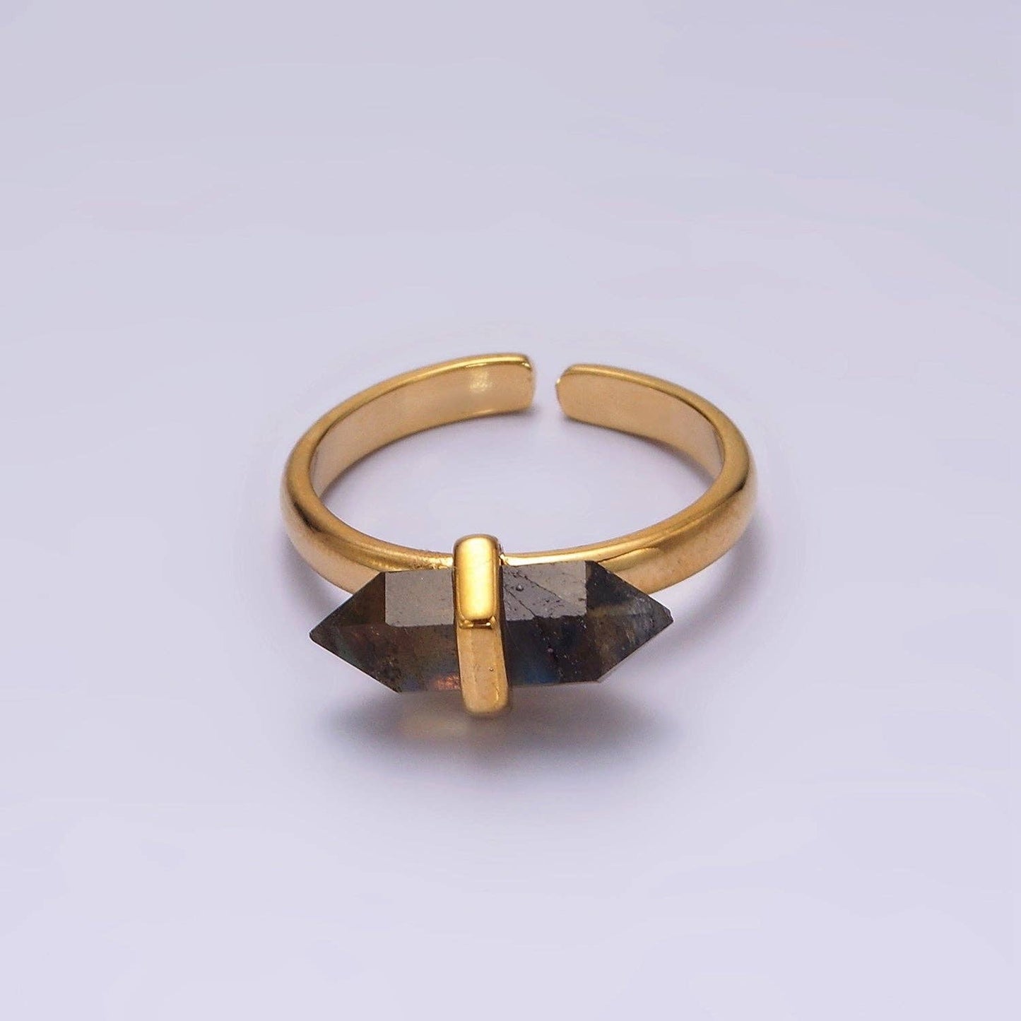 Channeling Point Ring - Ljus Ametist