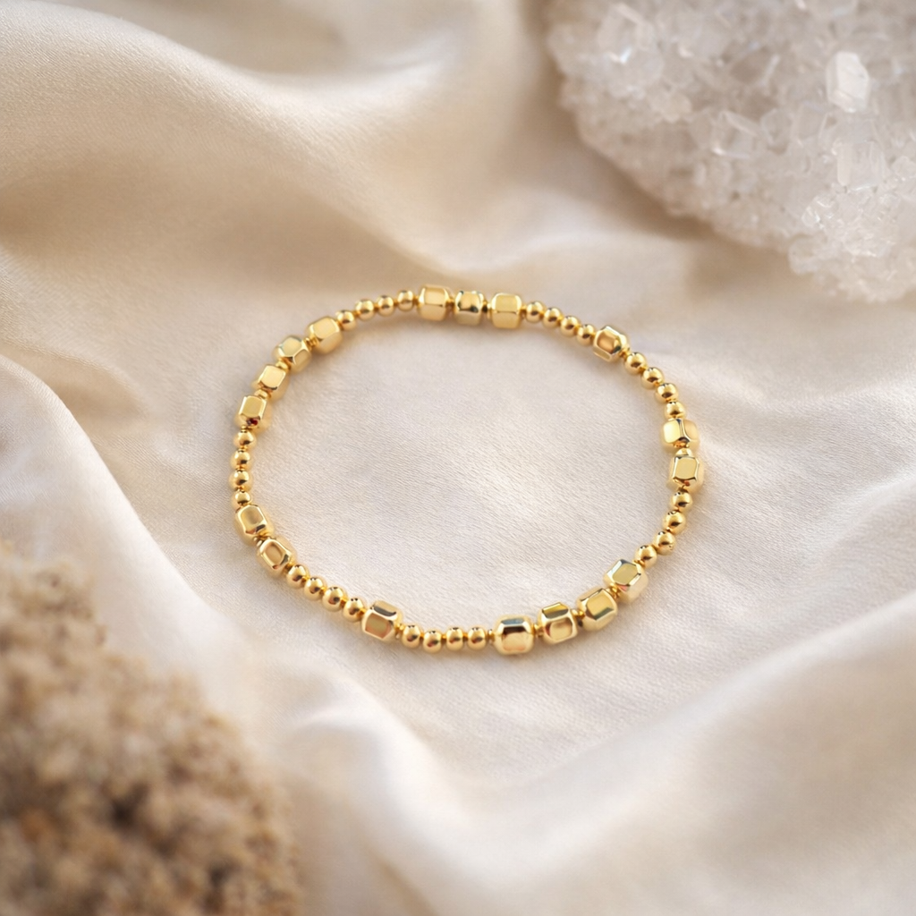 Guld Faceterad Orbital Armband
