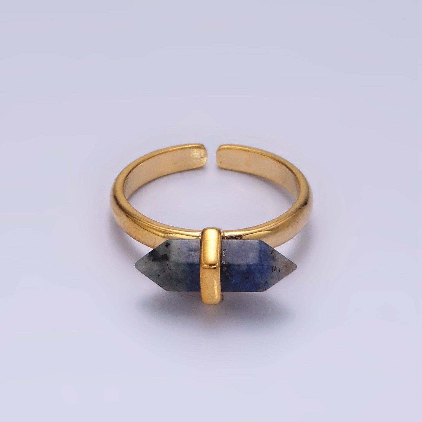 Channeling Point Ring - Ljus Ametist