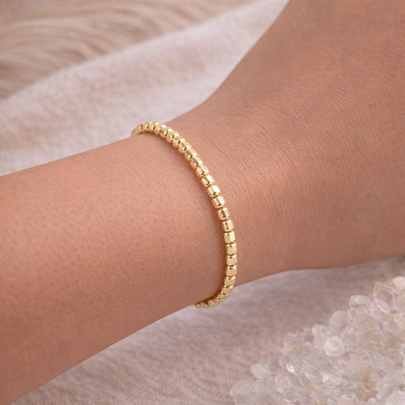 Guld Faceterad Mini Armband
