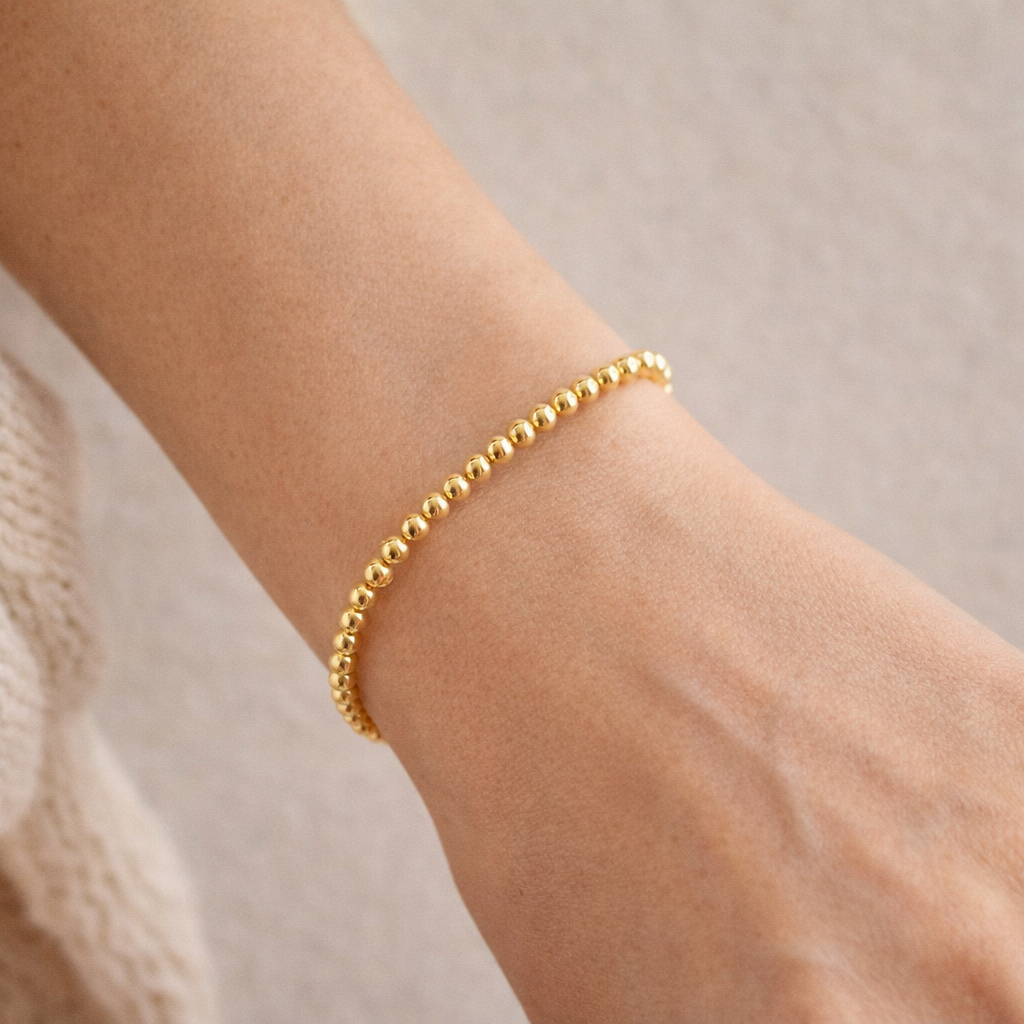 Guld Rund Medium Armband