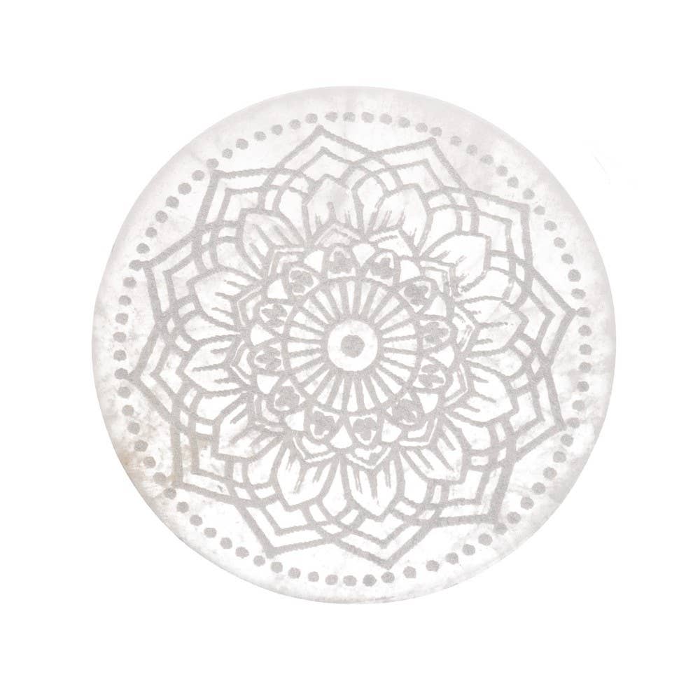 Selenitplatta Mandala