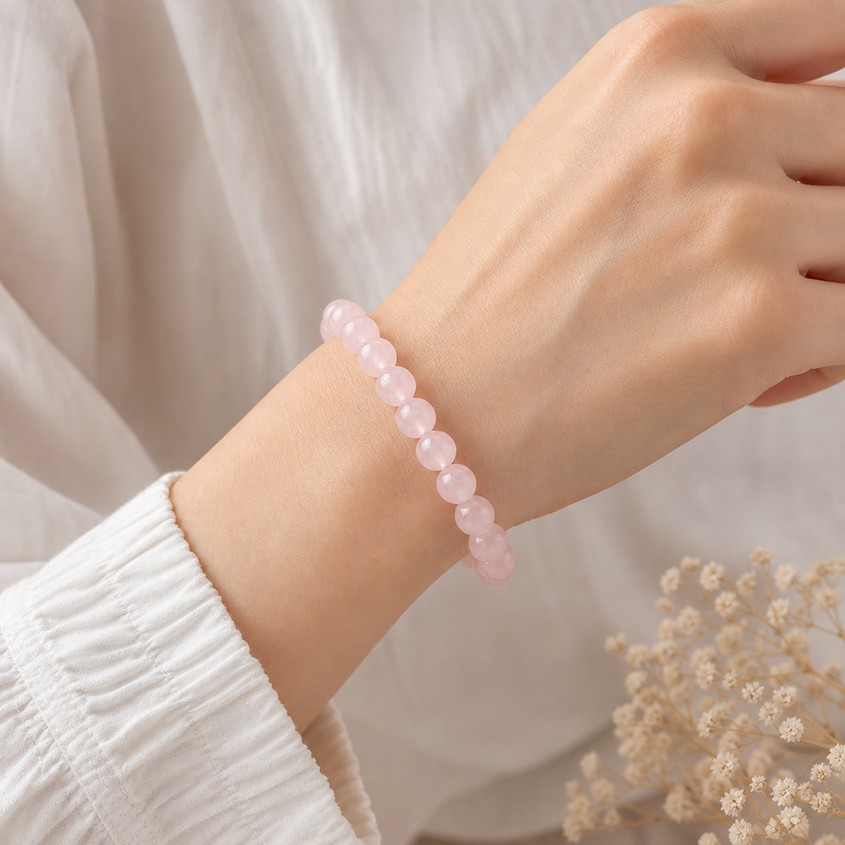 Madagaskar Rosenkvarts Armband