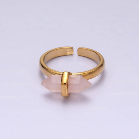 Channeling Point Ring - Rosenkvarts