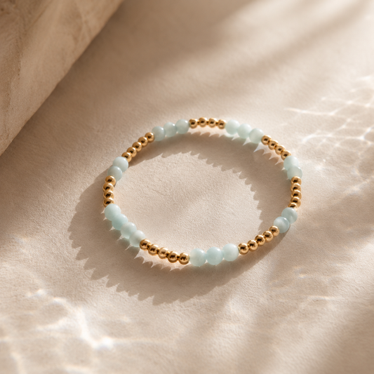 Månsten Grön Orbital Mini Armband