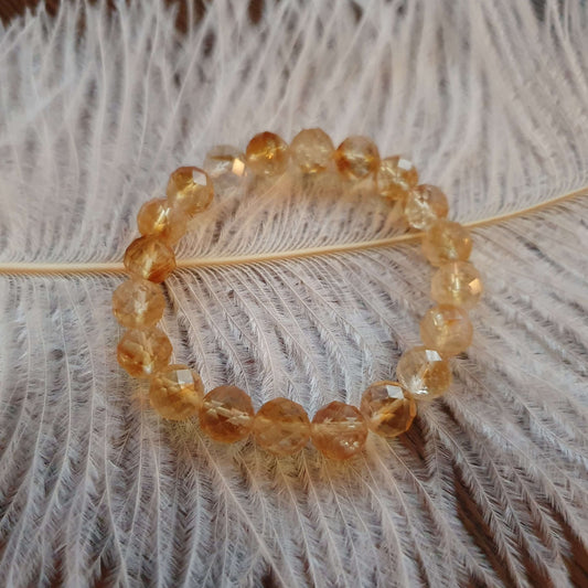 Citrin Facetterad Armband