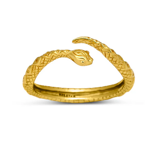 Andlig Orm Guld Ring