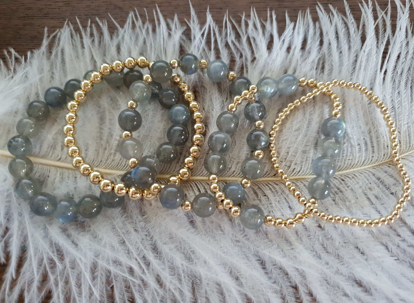 Grå Labradorit Orbital Armband