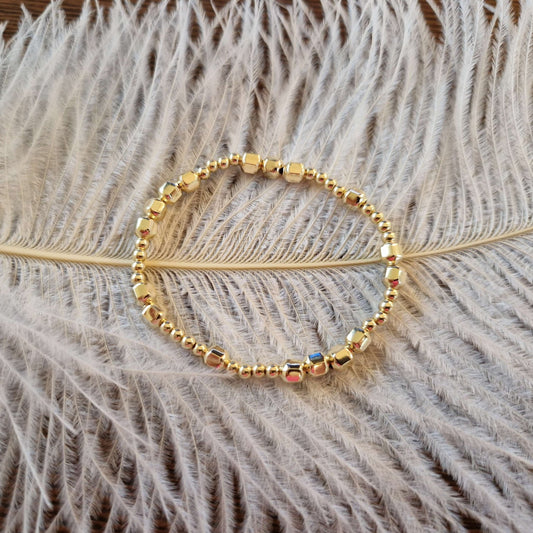 Guld Faceterad Orbital Armband