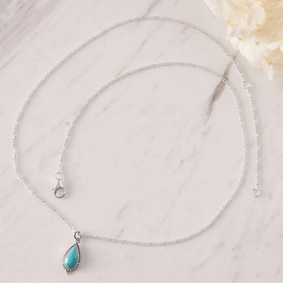 Glädjetår Turkos Halsband