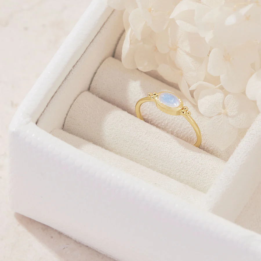 Visionären Månsten Ring Guld