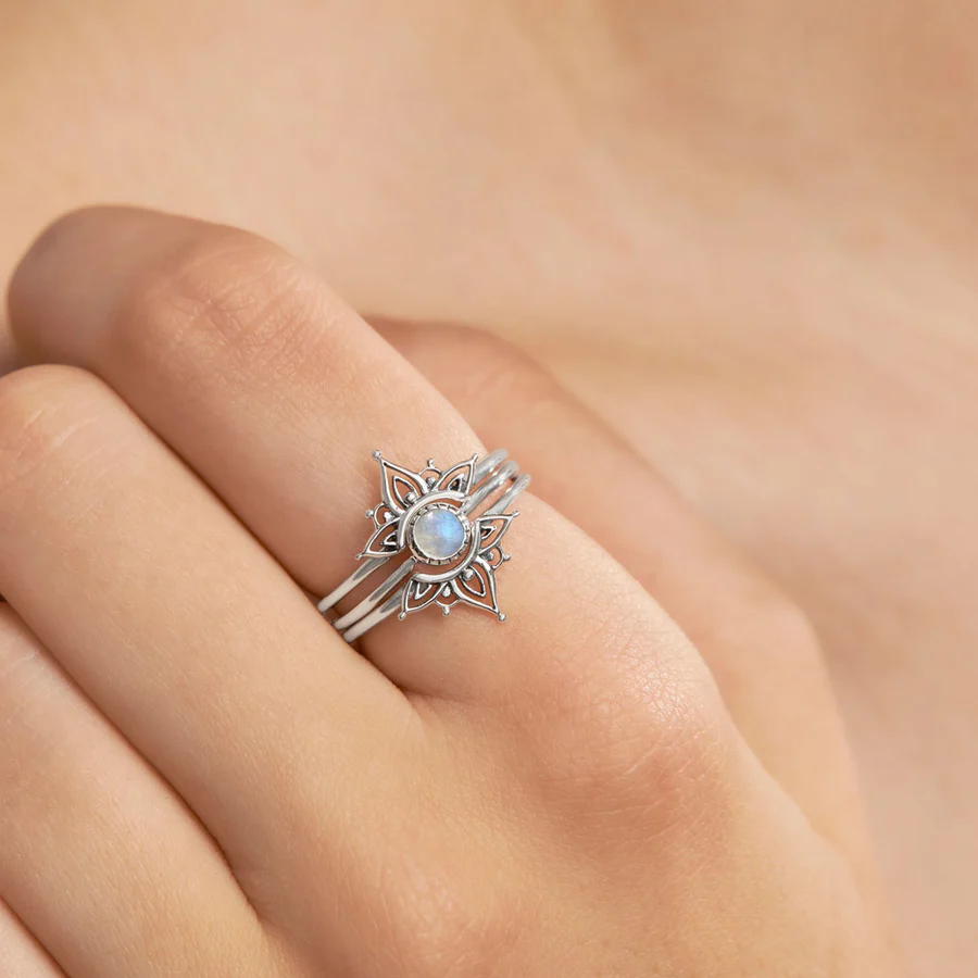 Vandringslust Månsten Ring Set