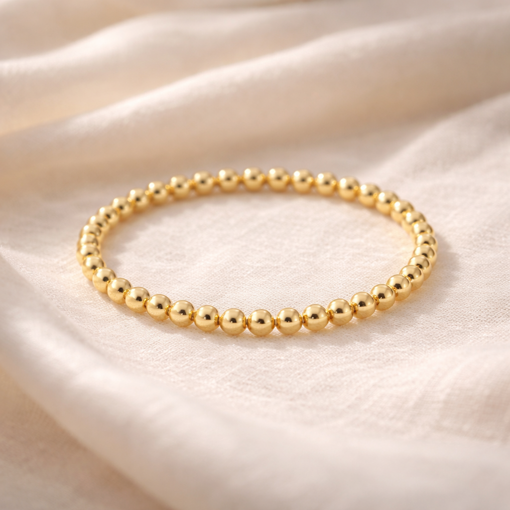 Guld Rund Medium Armband