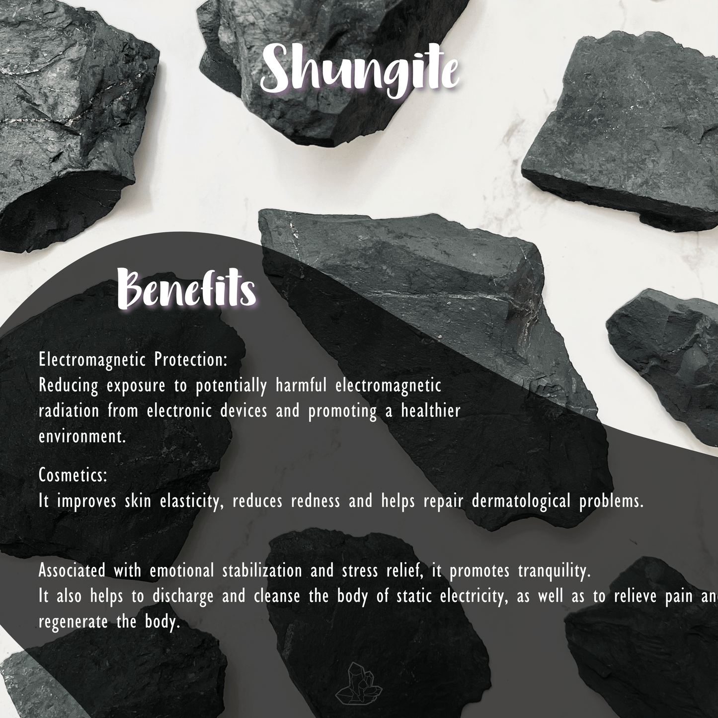 Shungit-platta för mobiltelefon