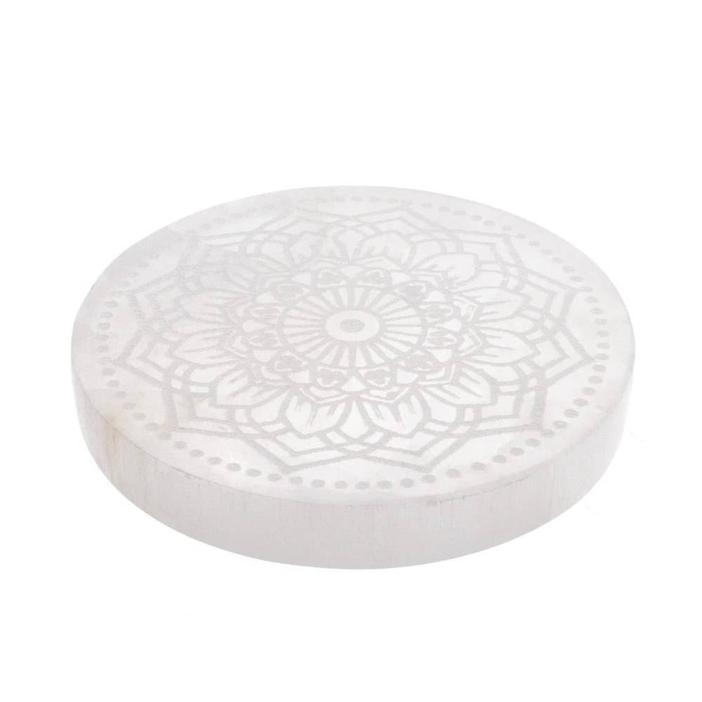 Selenitplatta Mandala