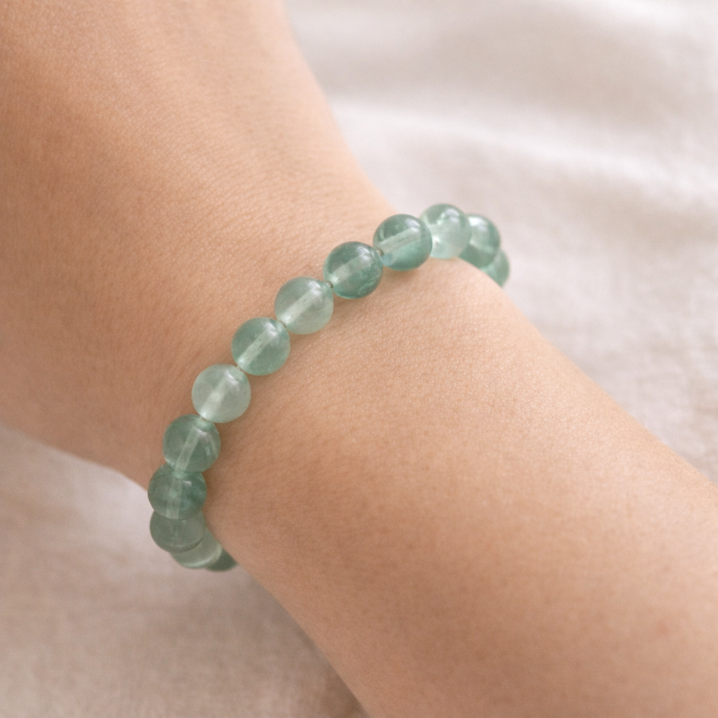 Grön Fluorit Armband