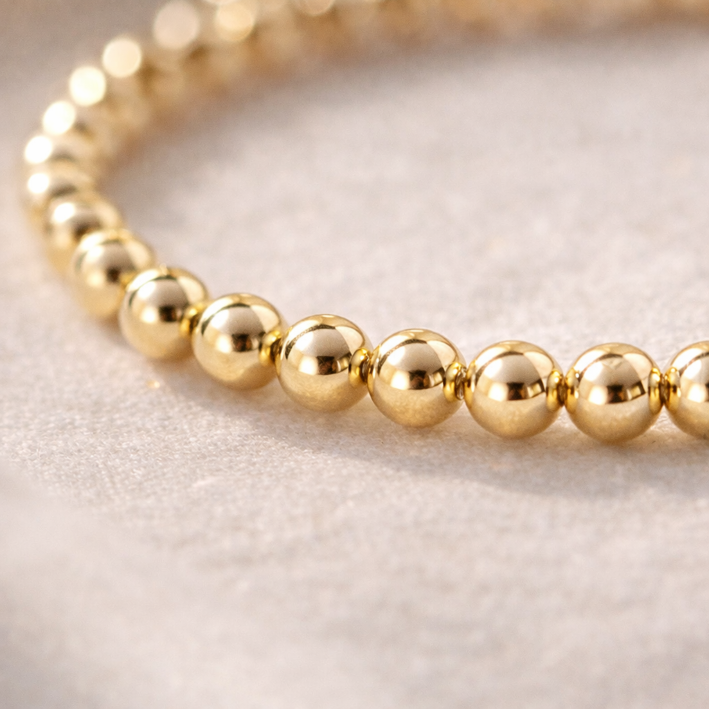 Guld Rund Medium Armband