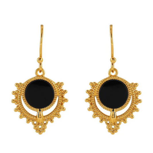 Periyar Onyx Örhängen Guld
