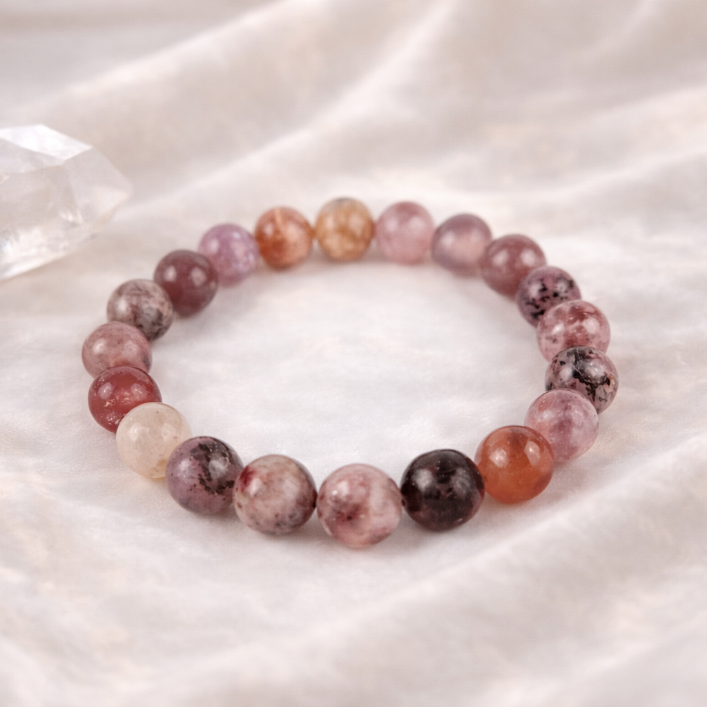 Flower Lepidolit Armband