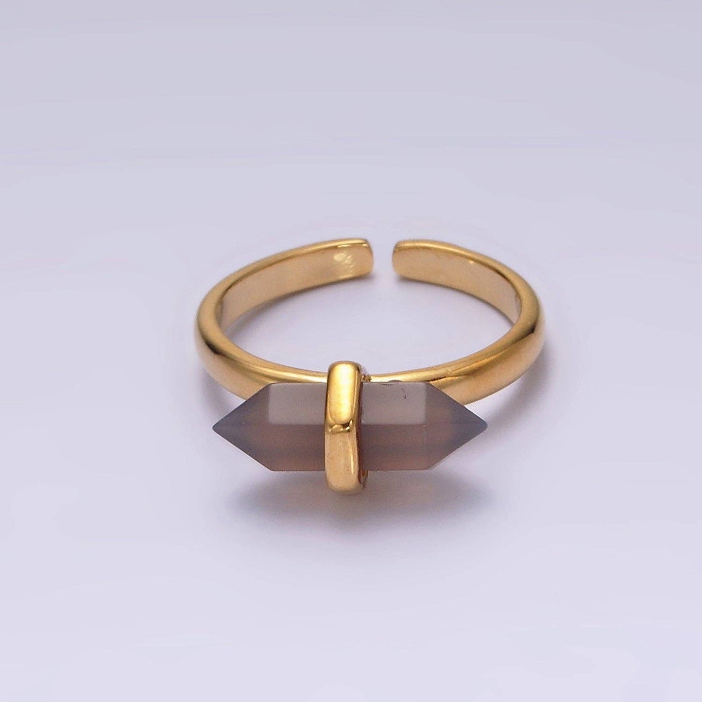 Channeling Point Ring - Ljus Ametist