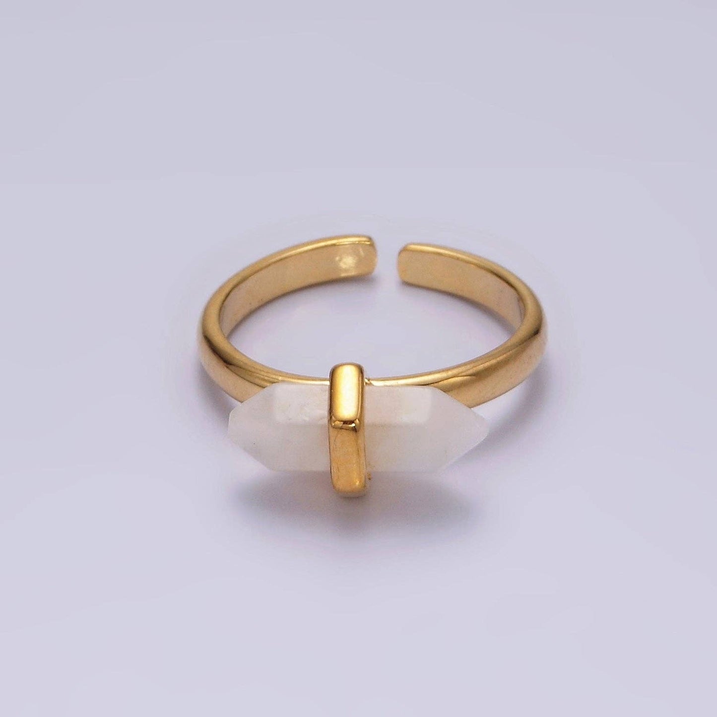 Channeling Point Ring - Ljus Ametist